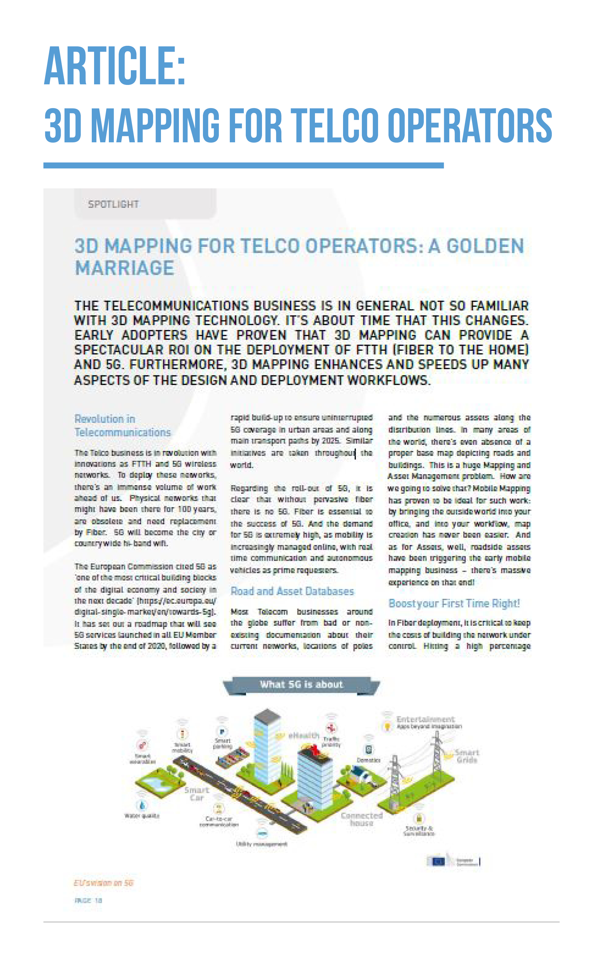 Orbit GT 3D Mapping for Telco Operators: a golden marriage